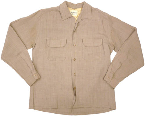 50s レーヨン ギャバ シャツ 1950's L/S レーヨンギャバジンシャツ ライトブルー【TA042024